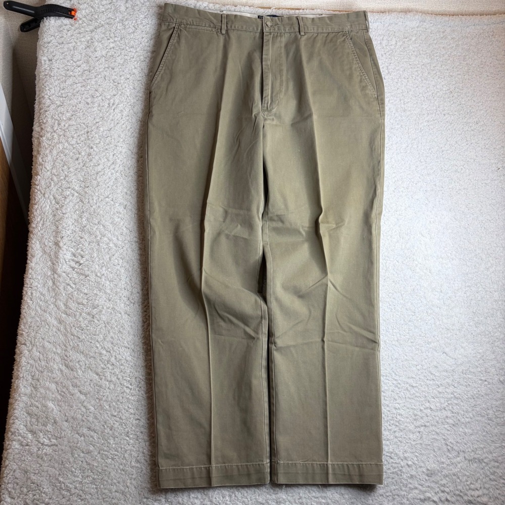 Vintage Polo Ralph Lauren Mens pleated Andrew Pants 38x30 Tan Cotton loose